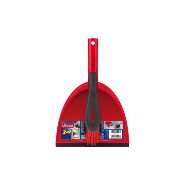 Set di Pulizia Scopa e Paletta Vileda Rosso Plastica