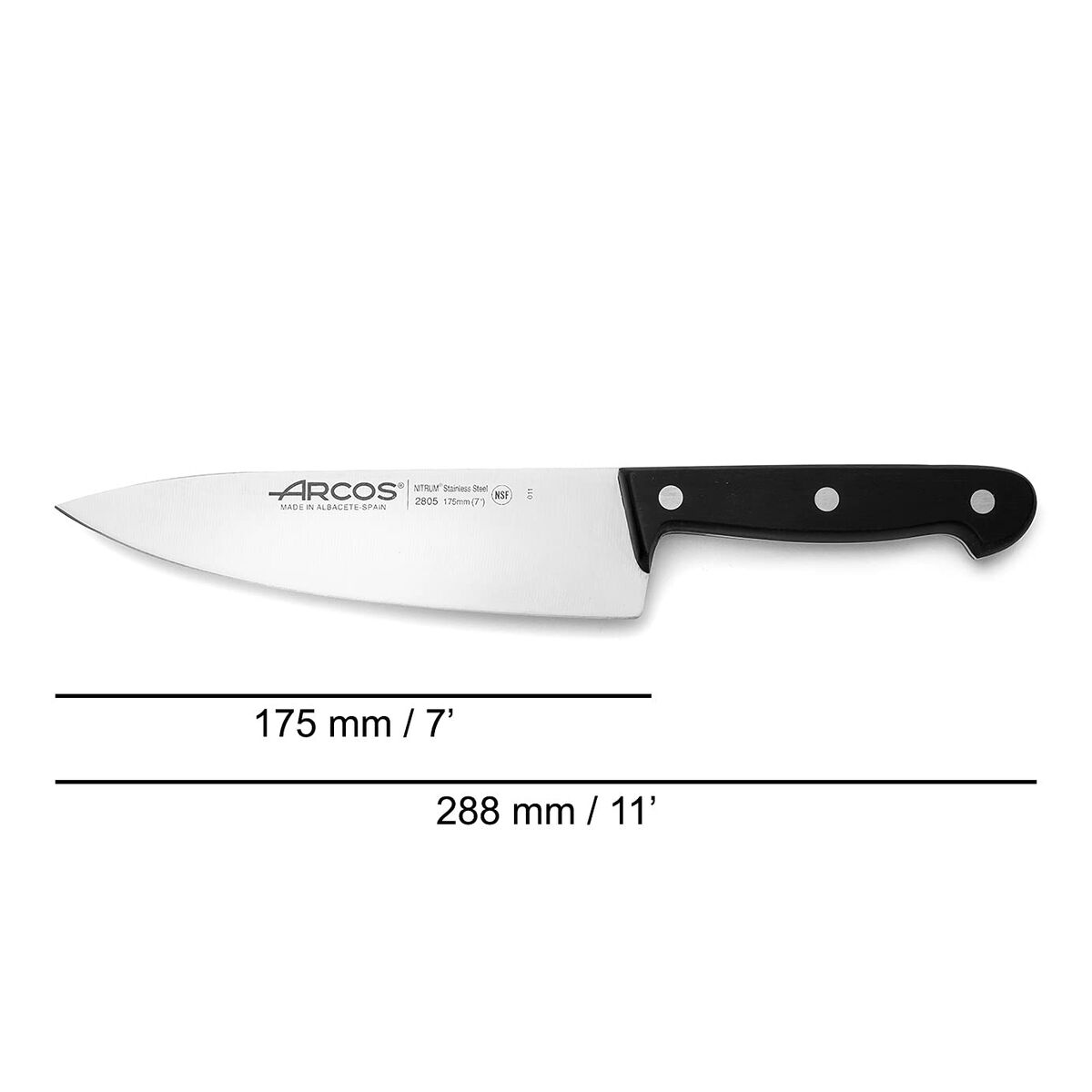 Coltello da Cucina Arcos 17,5 cm Nero - Image 6