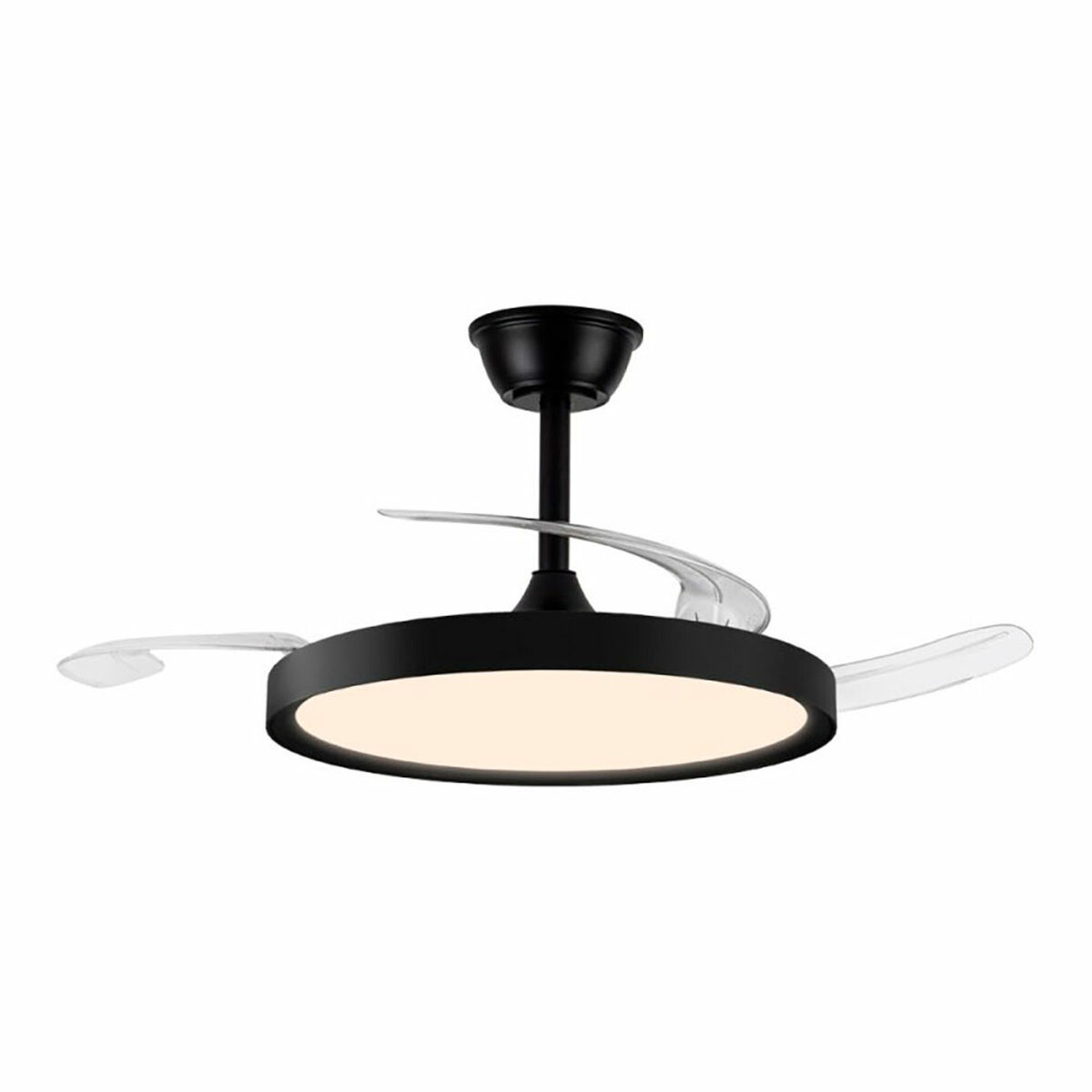 Ventilatore da Soffitto con Luce CristalRecord Nero 43 W (3000 K) (4000 K)
