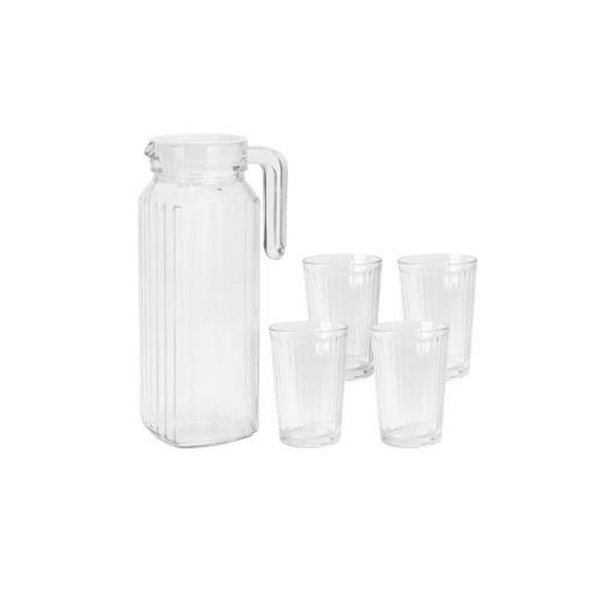 Set di brocche con bicchieri Excellent Houseware ye9000500 200 ml 1,1 L 5 Pezzi