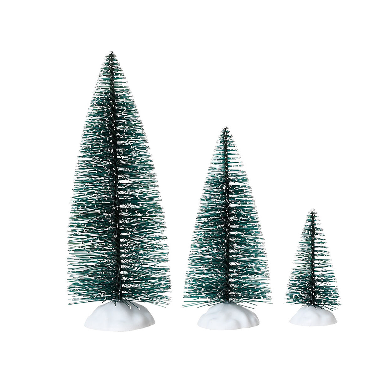 Albero di Natale Lumineo Verde Plastica Nevoso Pino 10 Pezzi