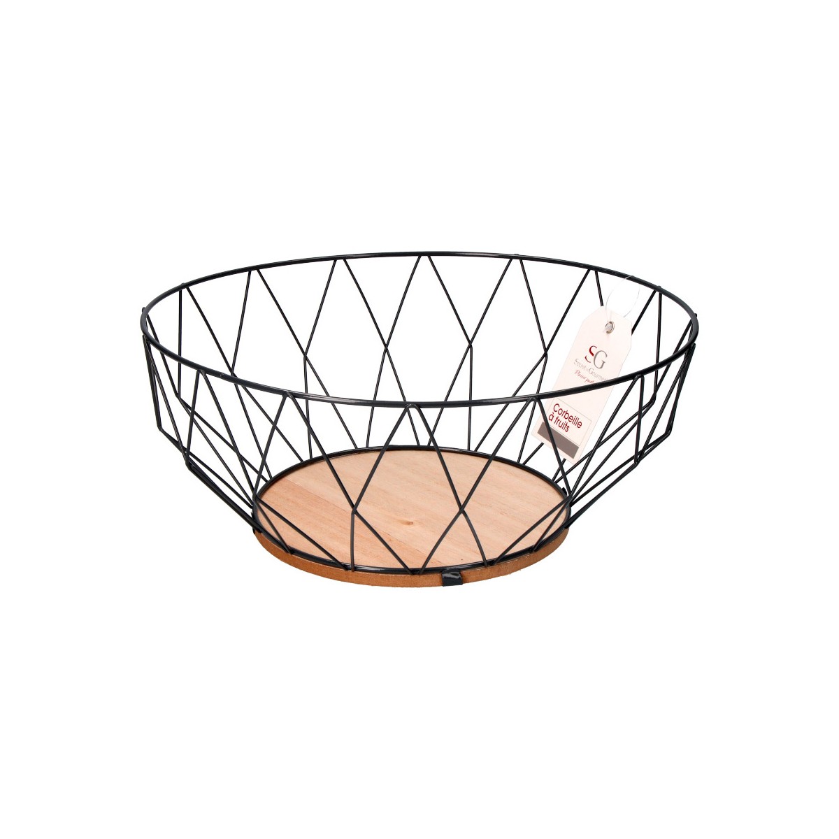 Portafrutta Secret de Gourmet Baltik Argentato Nero Metallo - Image 4