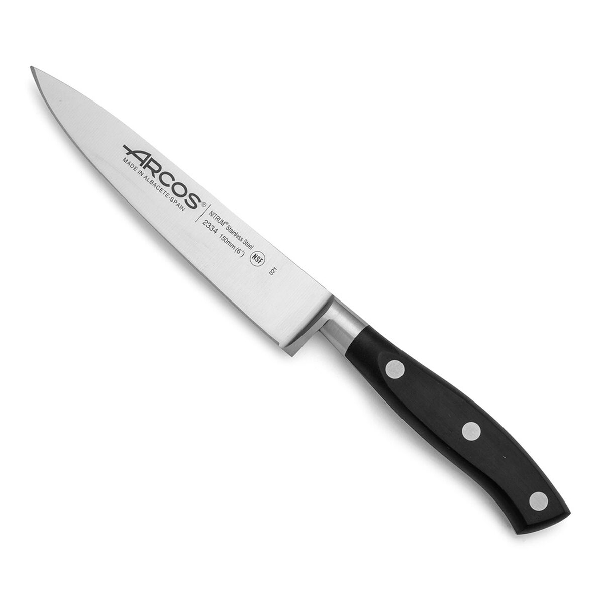 Coltello da Cucina Arcos serie riviera Nero Acciaio 15 cm 6"