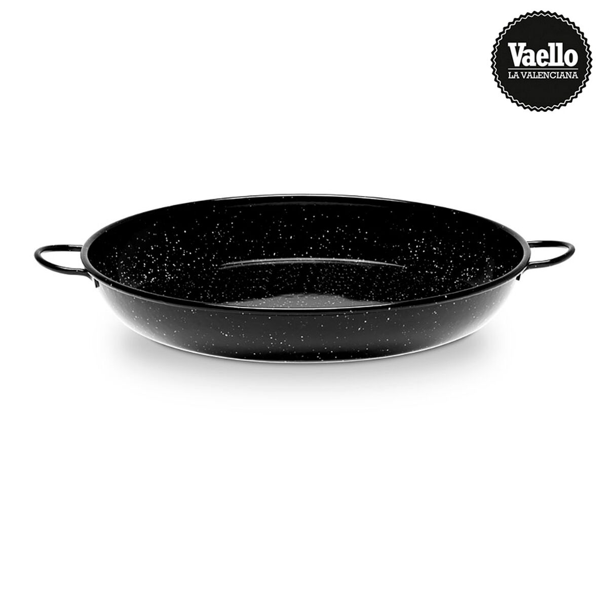 Teglia Vaello Nero Acciaio Smaltato Ø 34 cm 1 L