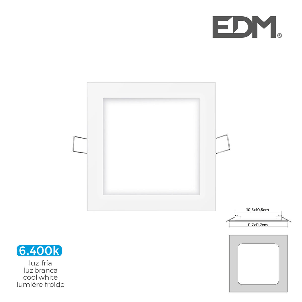 Faretto da incasso EDM 31605 Downlight A G 6 W 320 Lm (6400 K) - Image 3