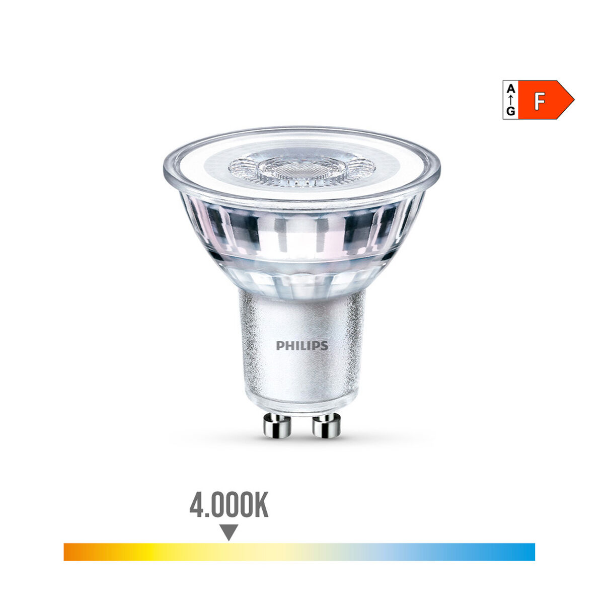 Lampadina LED Philips F 4,6 W GU10 390 lm 5 x 5,4 cm (4000 K) - Image 3