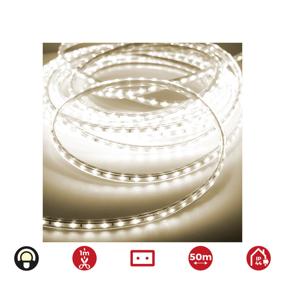 Strisce LED EDM 72701 4,2 W x 1 m 50 m Luce calda 3200 K 350 lm - Image 4