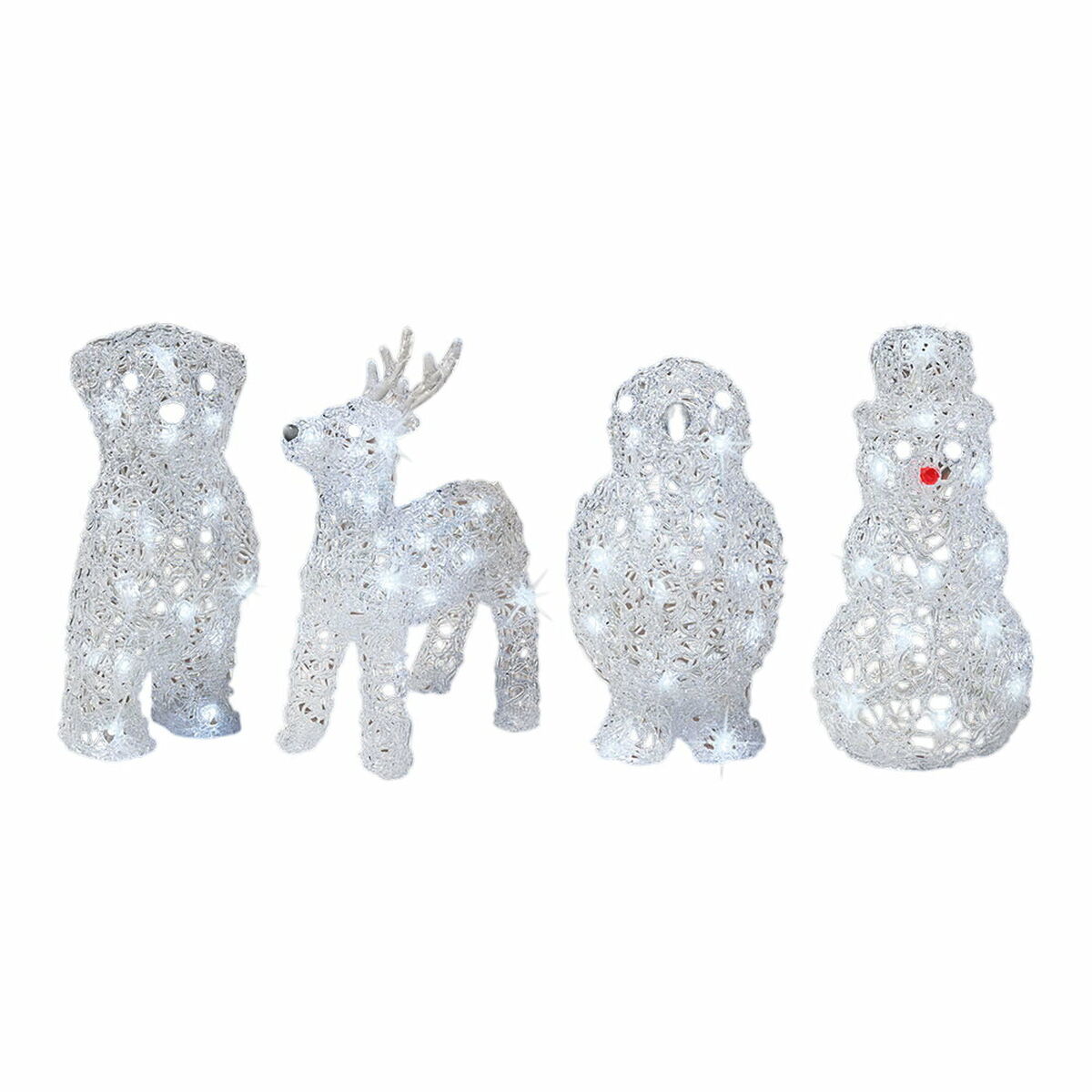 Statua Decorativa da Giardino Lumineo 491031 animali 17 x 12 x 23 cm Natale
