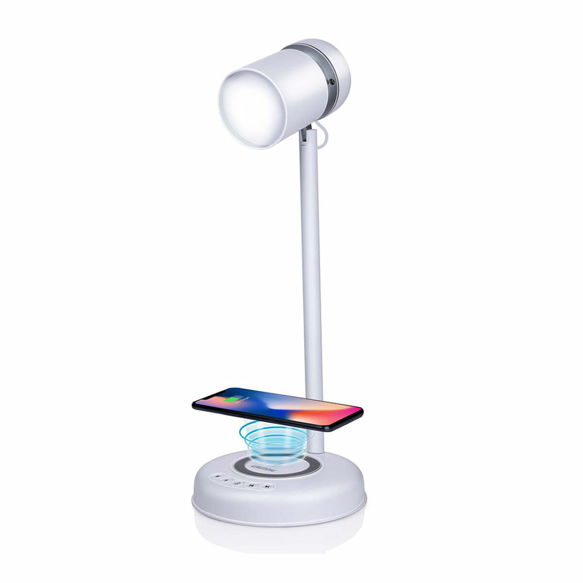 Lampada LED con Altoparlante e Caricabatterie Senza Fili Grundig Bianco 15 W 76 Lm Ø 12 x 34 cm Plastica 3 in 1 - Image 3