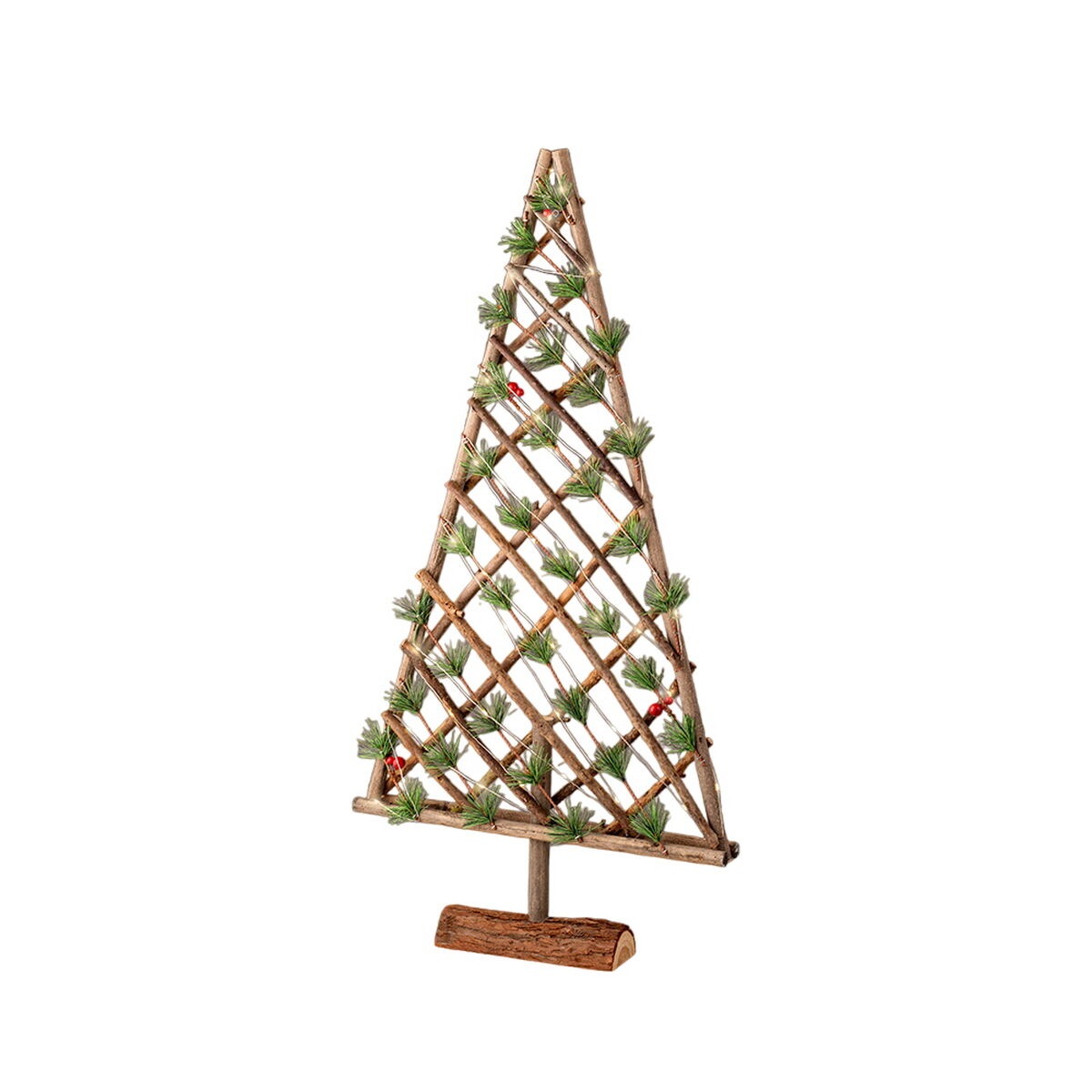 Albero di Natale Lumineo Legno 40 x 7 x 80 cm MicroLED Decorativo