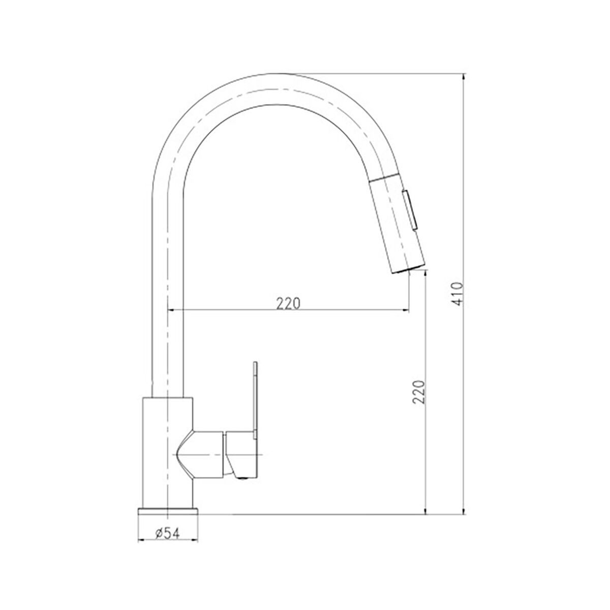 Rubinetto Monocomando Verhal miño Argentato Acciaio inossidabile Forma a C - Image 5