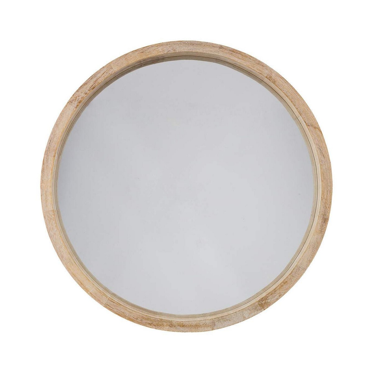 Specchio da parete Atmosphera Rotondo Naturale (Ø 50 cm)