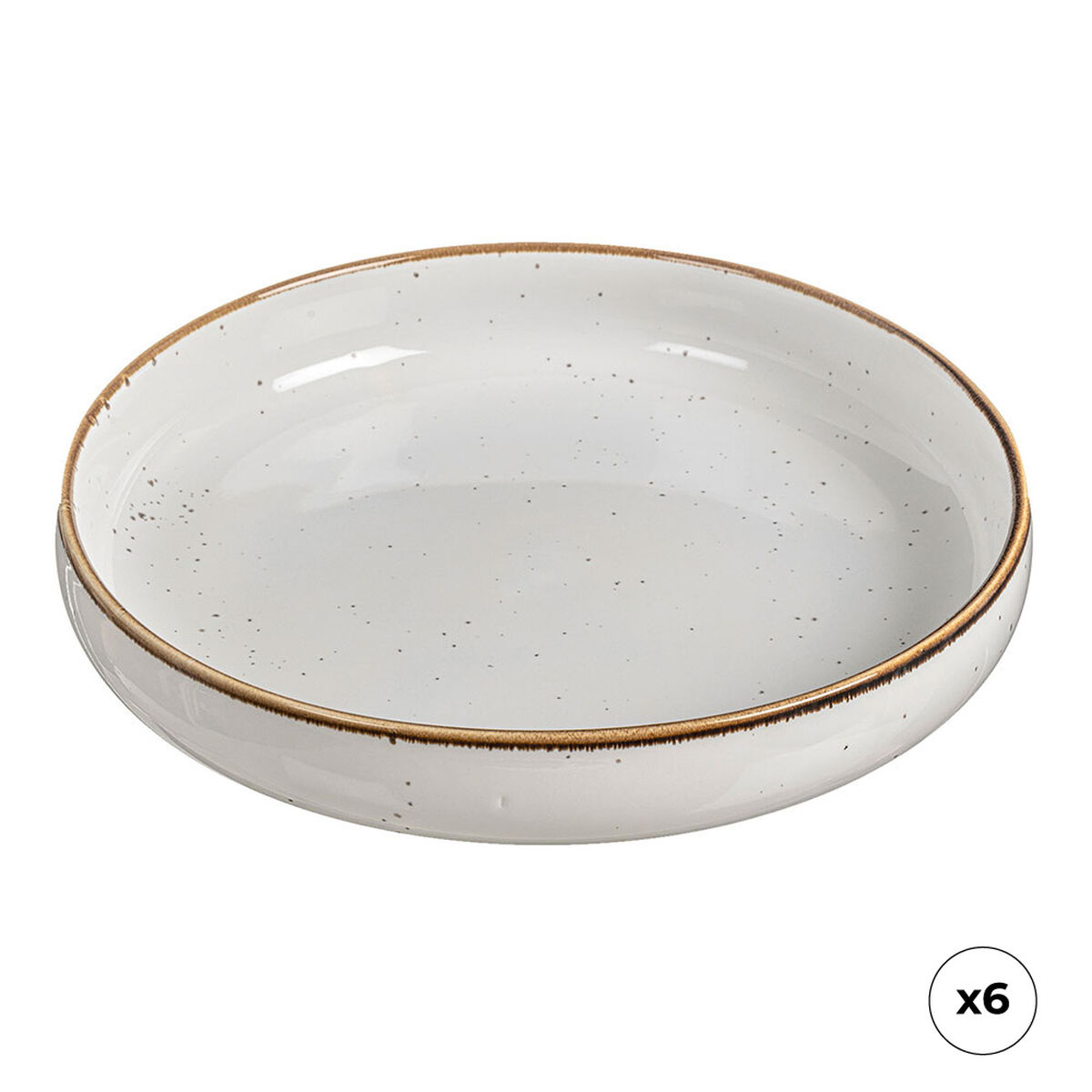 Piatto Fondo Ovenza Porcellana Ø 20 cm (6 Unità)