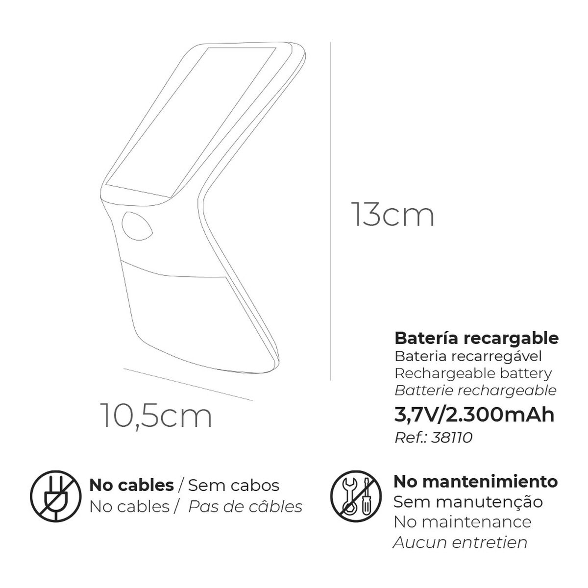 Lampada LED con Sensore di Movimento EDM 31843 Bianco polipropilene 3,5 W - Image 5