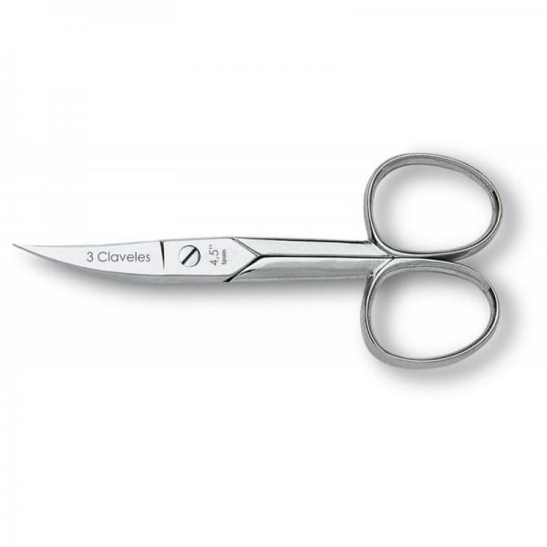 Forbici per Unghie 3 Claveles Acciaio al carbonio Curvo 4,5" Curva
