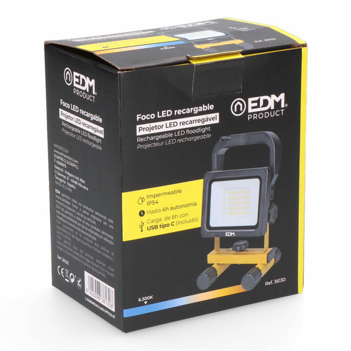 Faretto LED EDM 36130 20 W 1000 Lm 2000 Lm Ricaricabile - Image 6