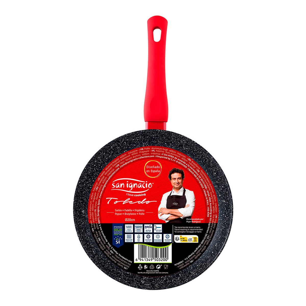 Padella San Ignacio toledo Alluminio Forgiato Nero Ø 20 cm - Image 6