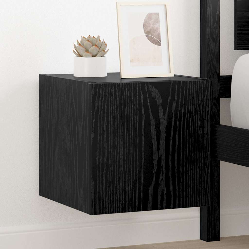 vidaXL Meuble TV mural Chêne noir 30,5 x 35 x 30 cm Bois d'ingénierie - Image 5