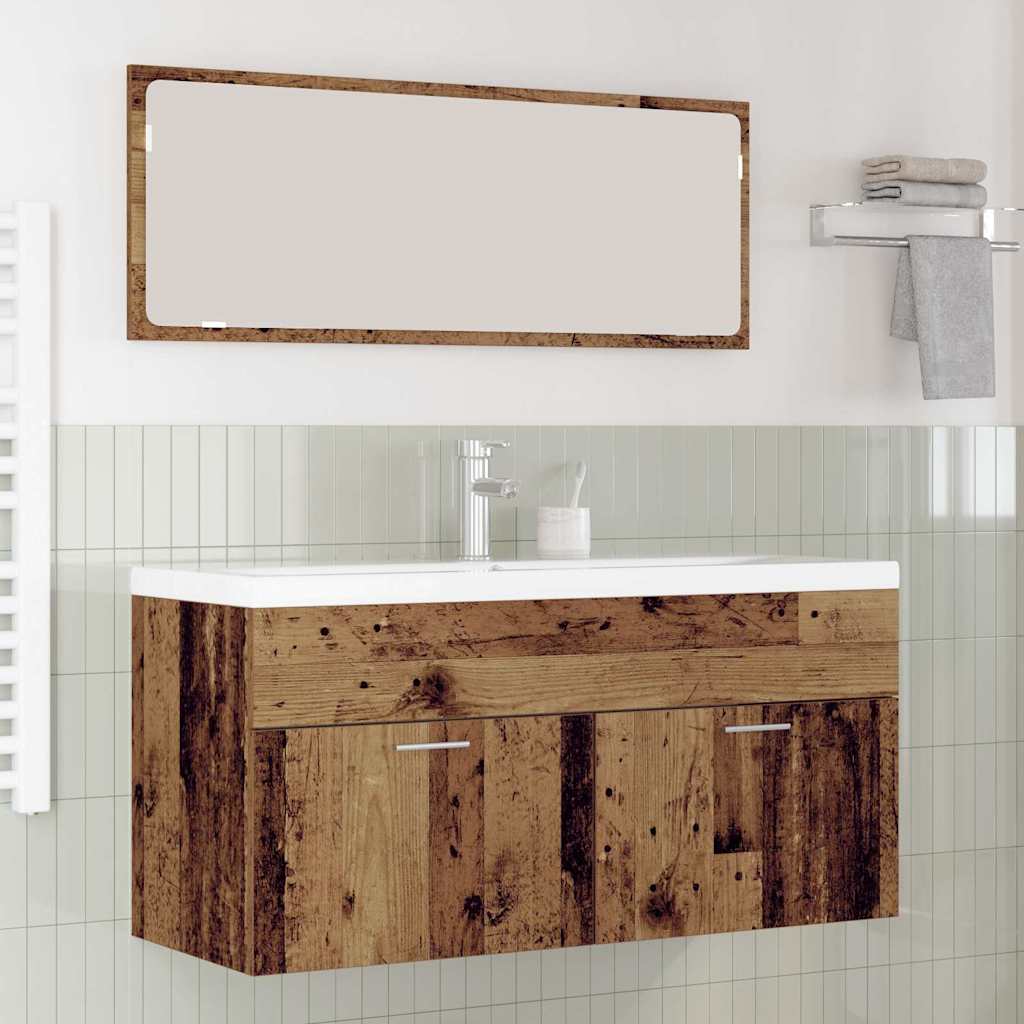 vidaXL Cabinet de salle de bain Bois Ancien 100 x 38,5 x 46 cm