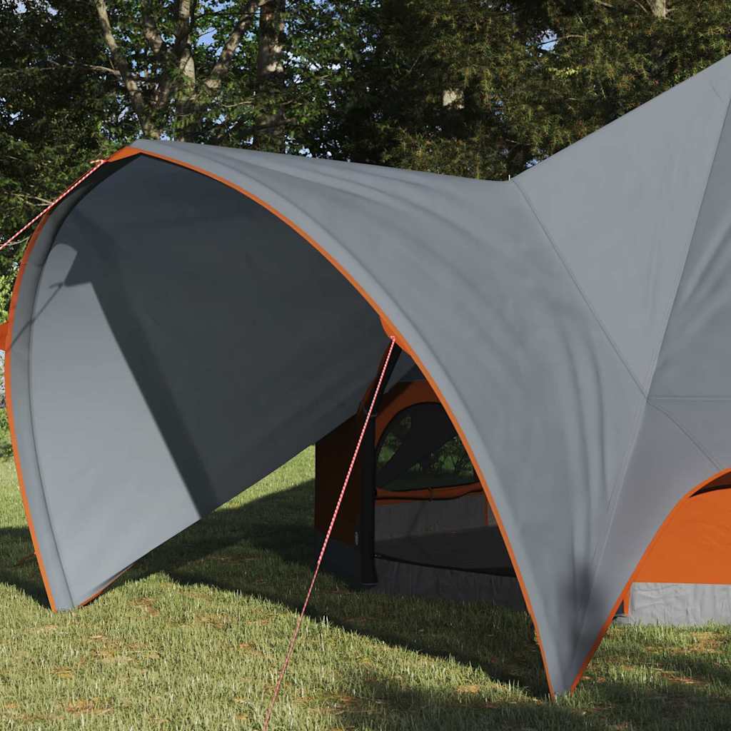 vidaXL Tente tipi avec toit Gris et orange 600 x 600 x 347 cm - Image 3