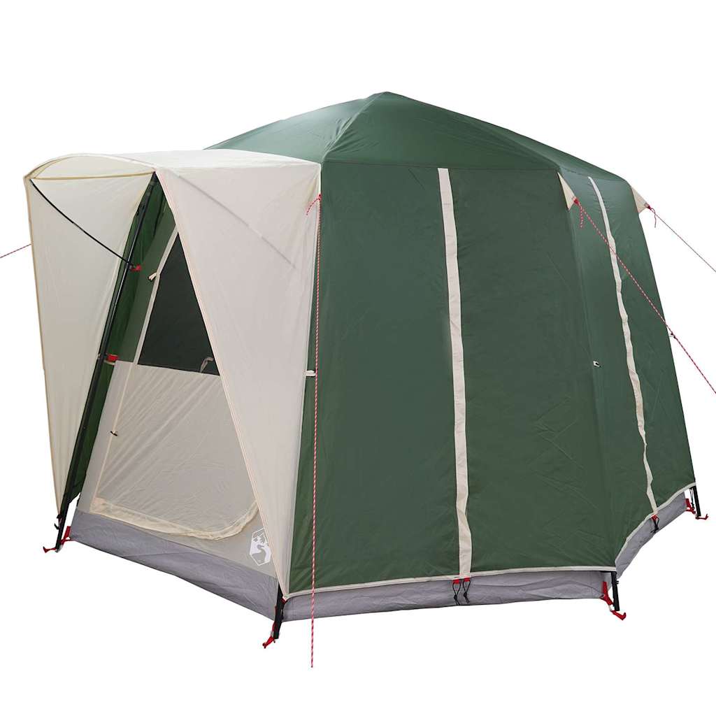 vidaXL Tente Cabane avec toit Vert et blanc 320 x 320 x 203 cm - Image 4