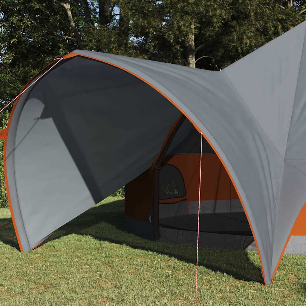 vidaXL Tente tipi avec toit Gris et orange 600 x 600 x 347 cm - Image 3