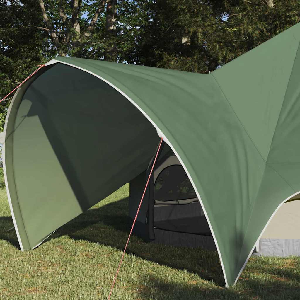 vidaXL Tente tipi avec toit avec évent Vert et gris 600 x 600 x 347 cm - Image 3