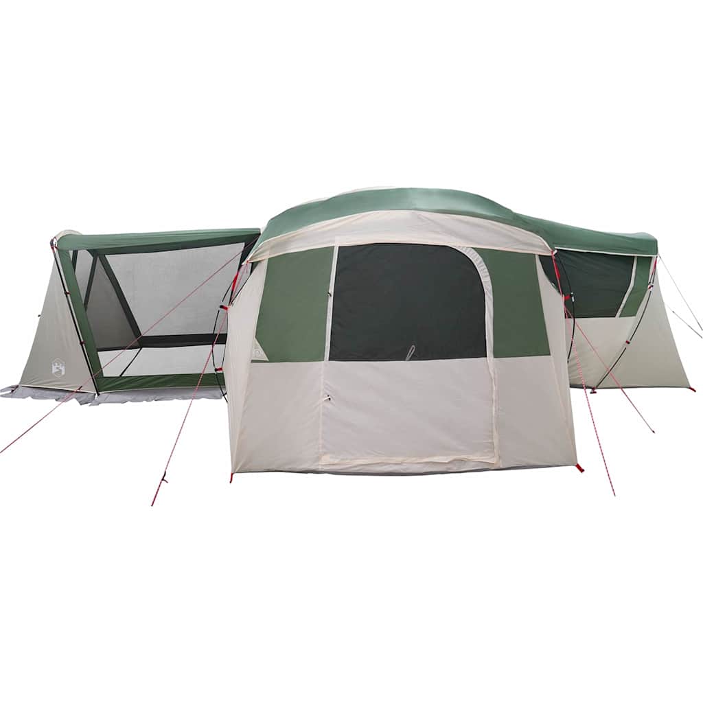 vidaXL Tente familiale avec toit Vert et blanc 745 x 700 x 217 cm - Image 5