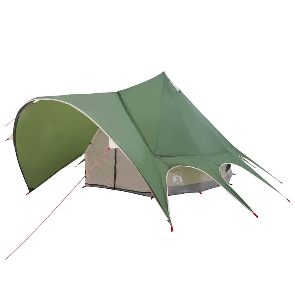 vidaXL Tente tipi avec toit avec évent Vert et gris 600 x 600 x 347 cm - Image 4