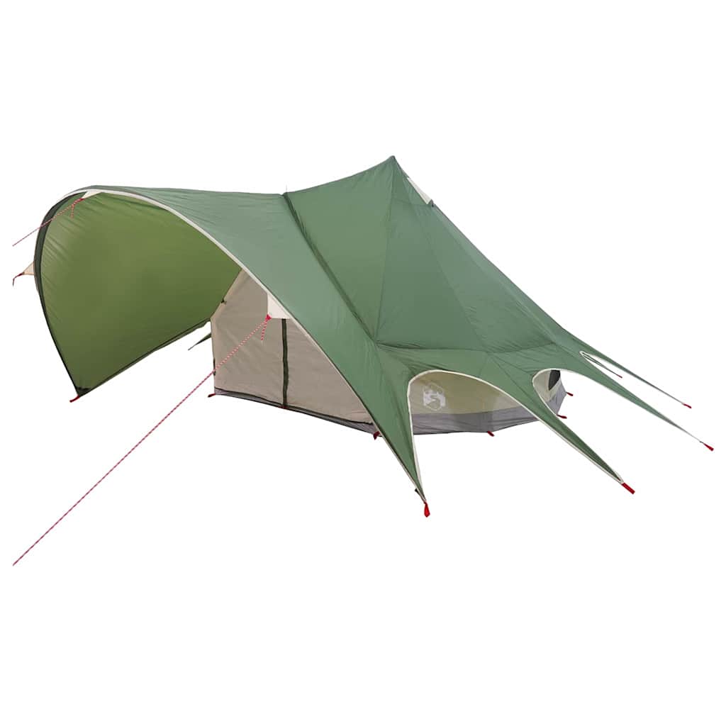 vidaXL Tente tipi avec toit avec évent Vert et gris 600 x 600 x 347 cm - Image 4