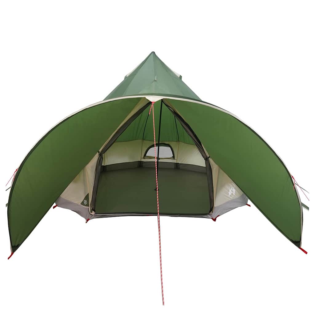 vidaXL Tente tipi avec toit avec évent Vert et gris 600 x 600 x 347 cm - Image 6