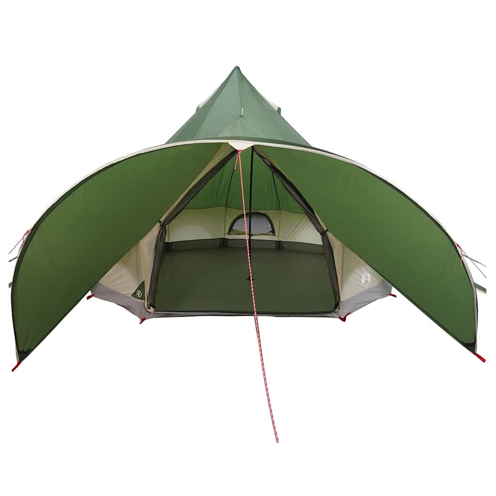 vidaXL Tente tipi avec toit avec évent Vert et gris 600 x 600 x 347 cm - Image 6