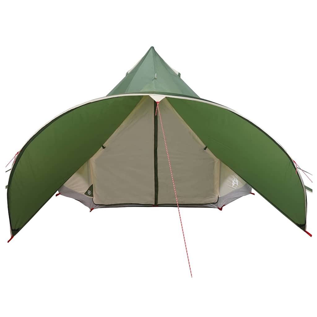 vidaXL Tente tipi avec toit avec évent Vert et gris 600 x 600 x 347 cm - Image 5