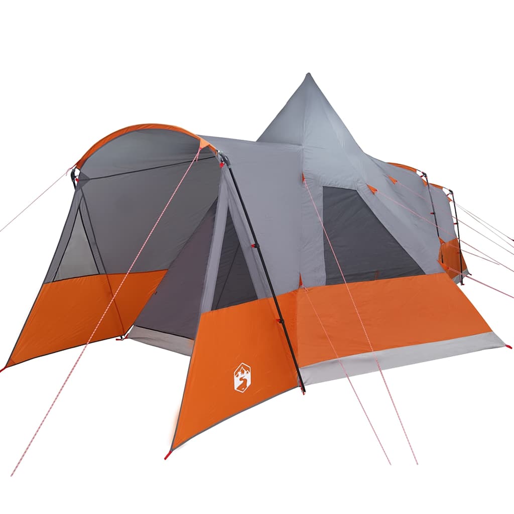 vidaXL Tente tipi avec toit Gris et orange 720 x 465 x 295 cm - Image 4