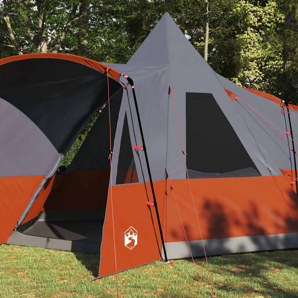 vidaXL Tente tipi avec toit Gris et orange 720 x 465 x 295 cm - Image 3