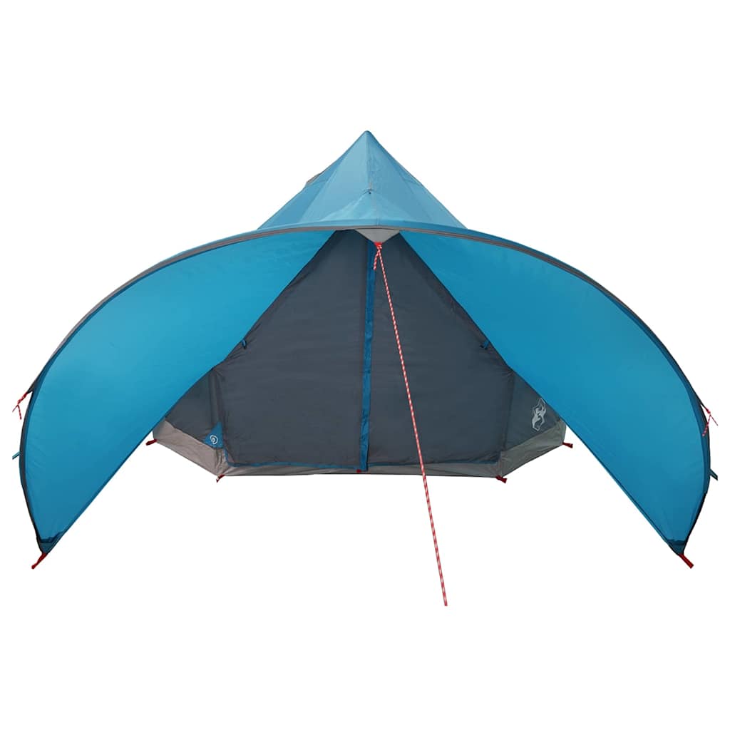 vidaXL Tente tipi avec toit avec évent Bleu et gris 600 x 600 x 347 cm - Image 5