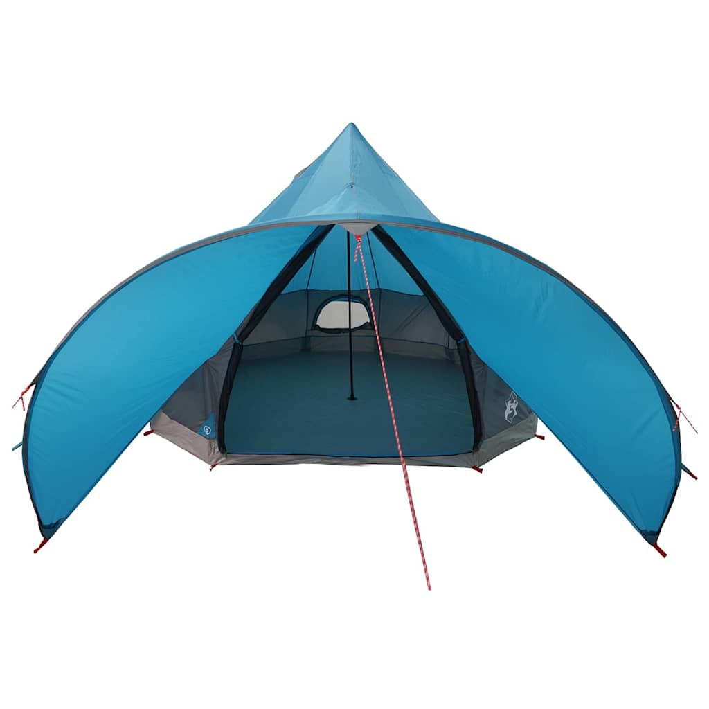 vidaXL Tente tipi avec toit avec évent Bleu et gris 600 x 600 x 347 cm - Image 6