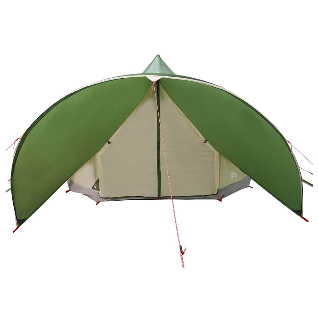 vidaXL Tente tipi avec toit avec évent Vert et gris 600 x 600 x 347 cm - Image 5