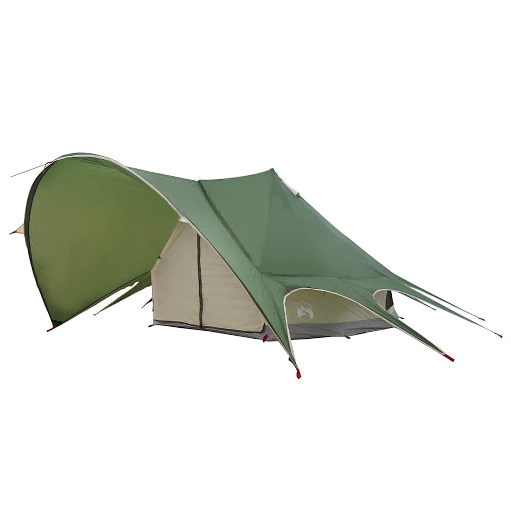 vidaXL Tente tipi avec toit avec évent Vert et gris 600 x 600 x 347 cm - Image 4