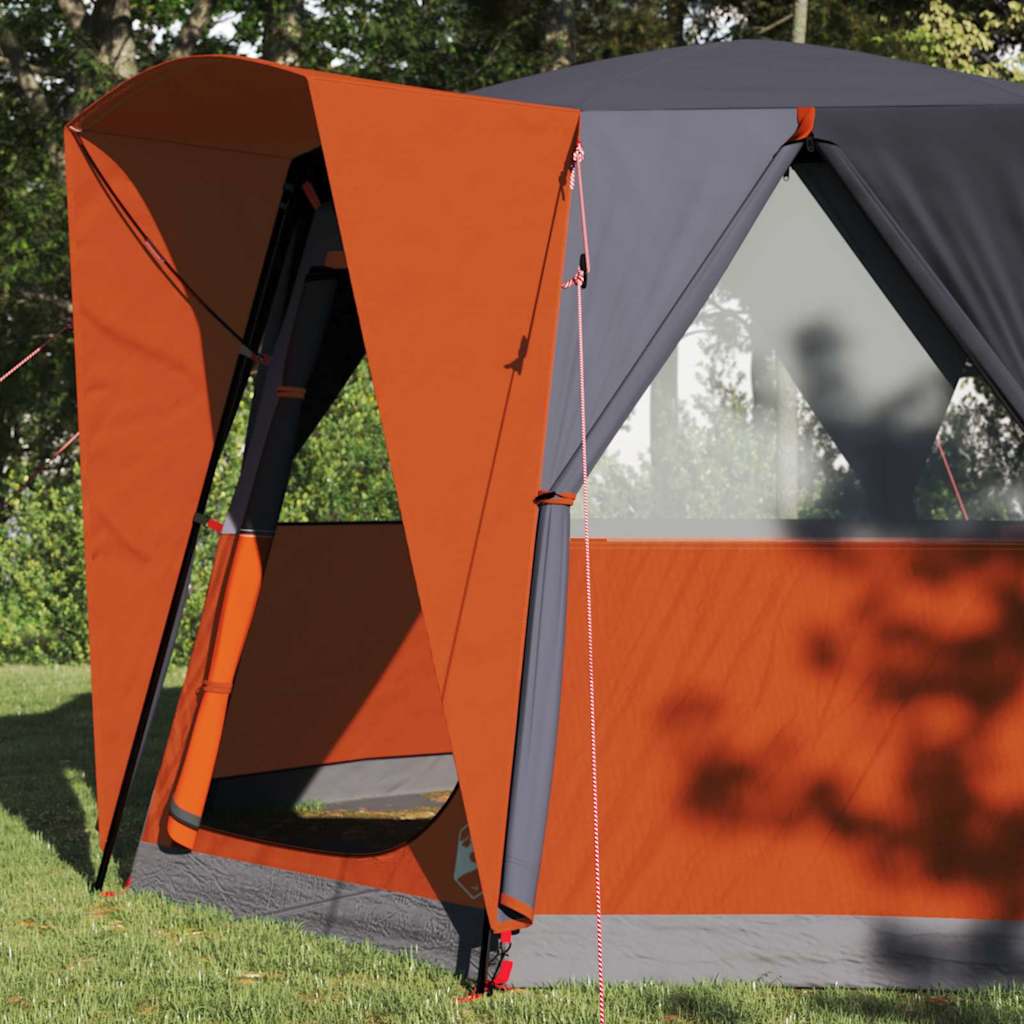 vidaXL Tente Cabane avec toit Gris et orange 320 x 320 x 203 cm - Image 3