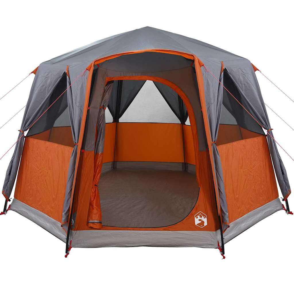 vidaXL Tente Cabane avec toit Gris et orange 320 x 320 x 203 cm - Image 5