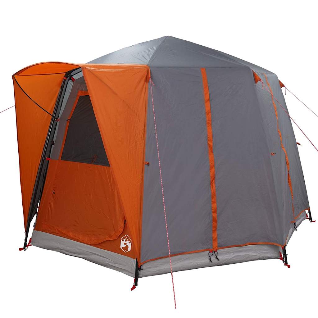 vidaXL Tente Cabane avec toit Gris et orange 320 x 320 x 203 cm - Image 4