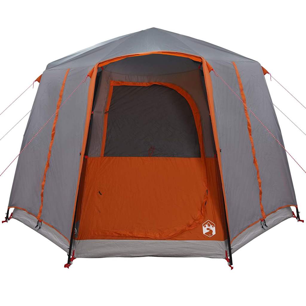 vidaXL Tente Cabane avec toit Gris et orange 320 x 320 x 203 cm - Image 6