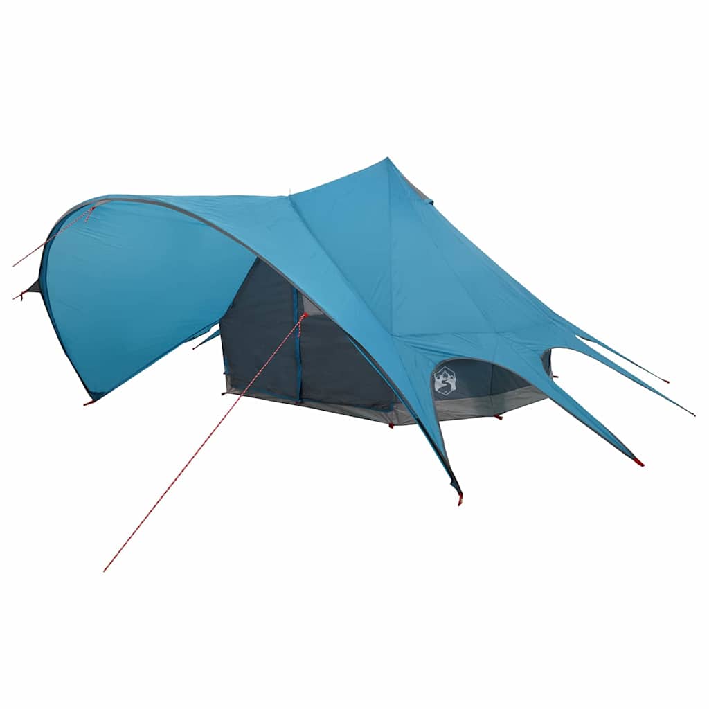 vidaXL Tente tipi avec toit avec évent Bleu et gris 600 x 600 x 347 cm - Image 4