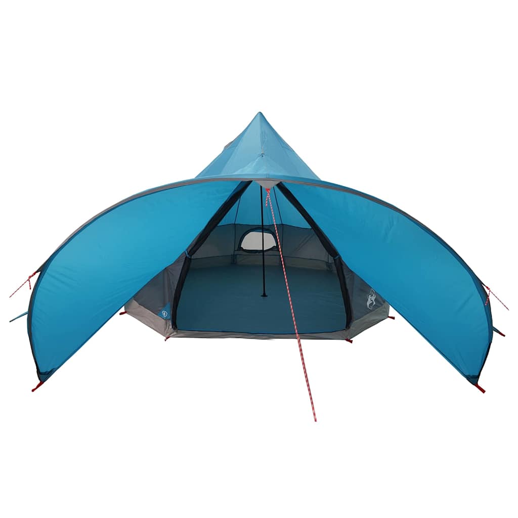 vidaXL Tente tipi avec toit avec évent Bleu et gris 600 x 600 x 347 cm - Image 6