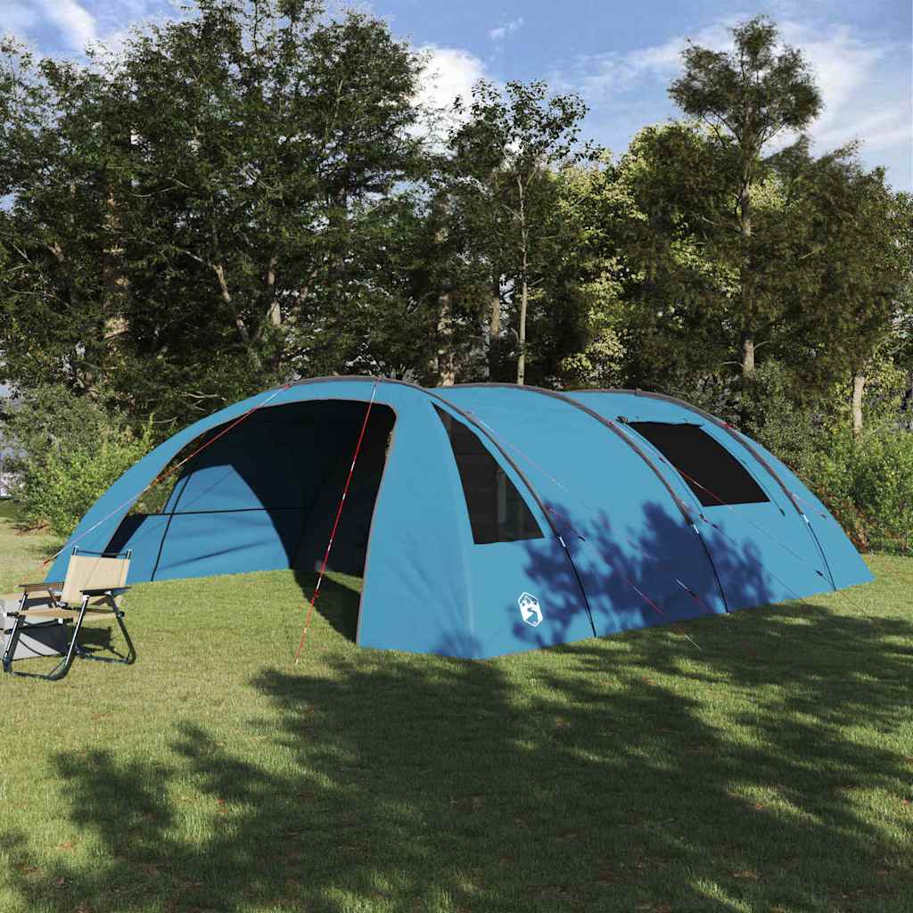 vidaXL Tienda de campaña tipo túnel Azul y gris 700 x 590 x 215 cm