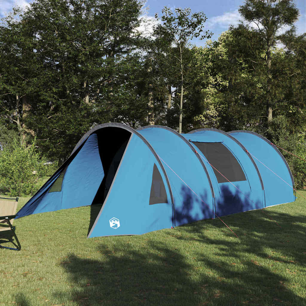 vidaXL Tienda de campaña tipo túnel Azul y gris 778 x 356 x 210 cm