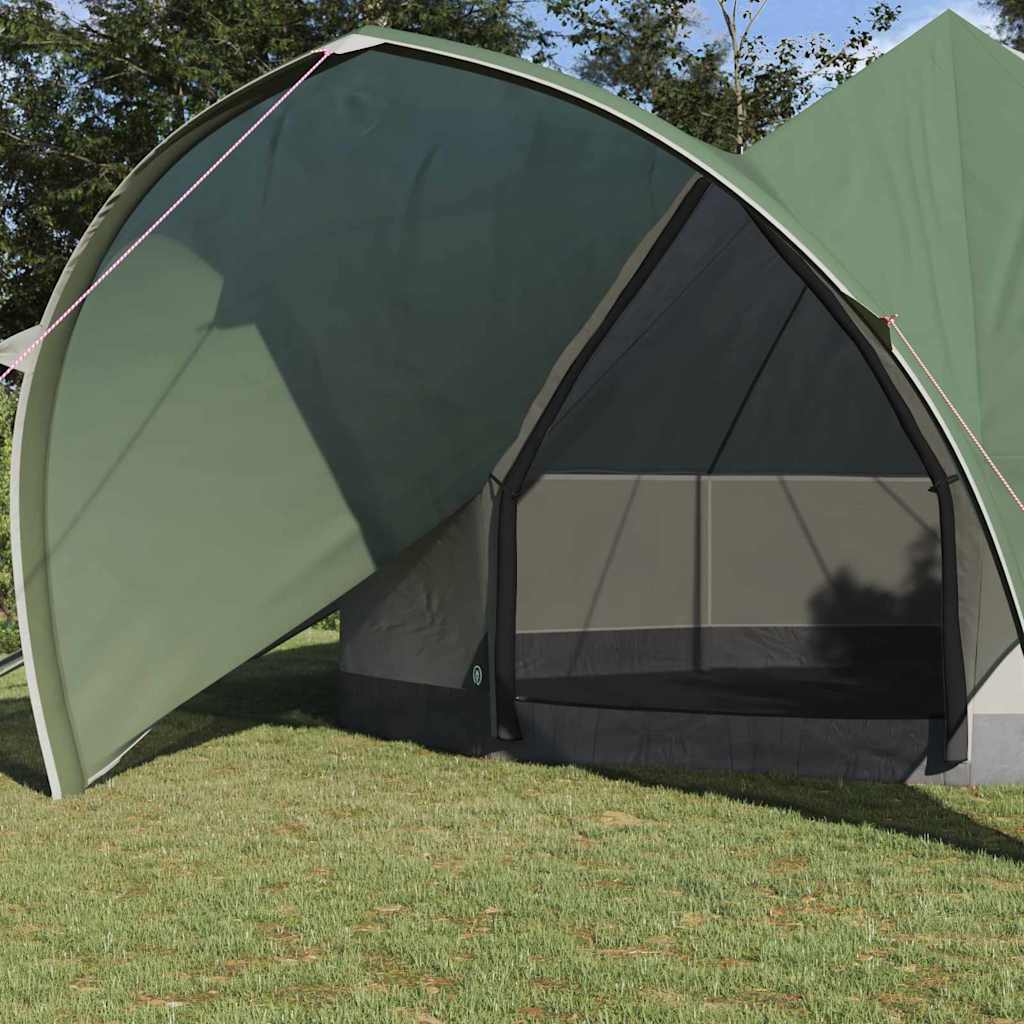 vidaXL Tienda tipi con techo Verde y Gris 600 x 600 x 347 cm - Image 3