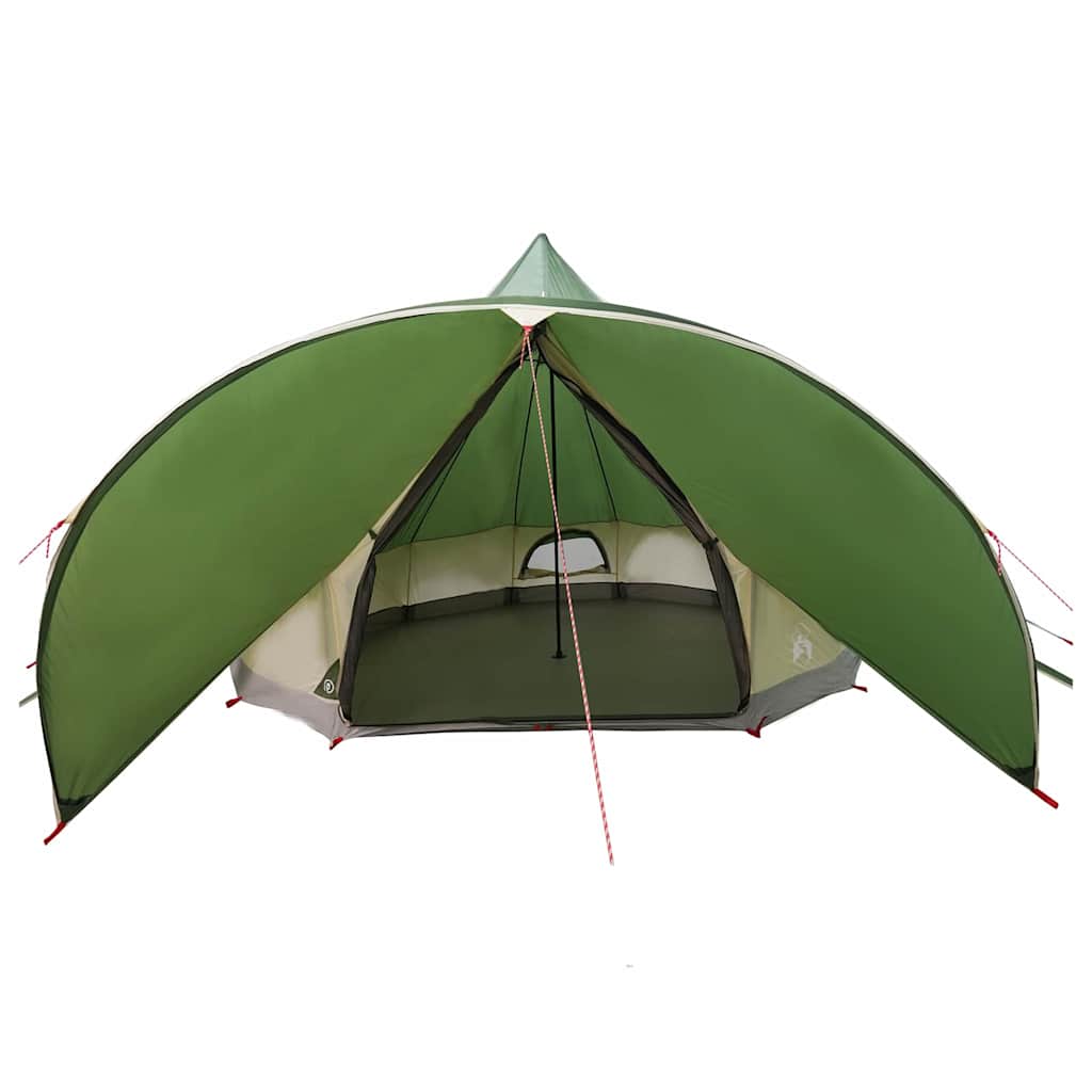 vidaXL Tienda tipi con techo Verde y Gris 600 x 600 x 347 cm - Image 6