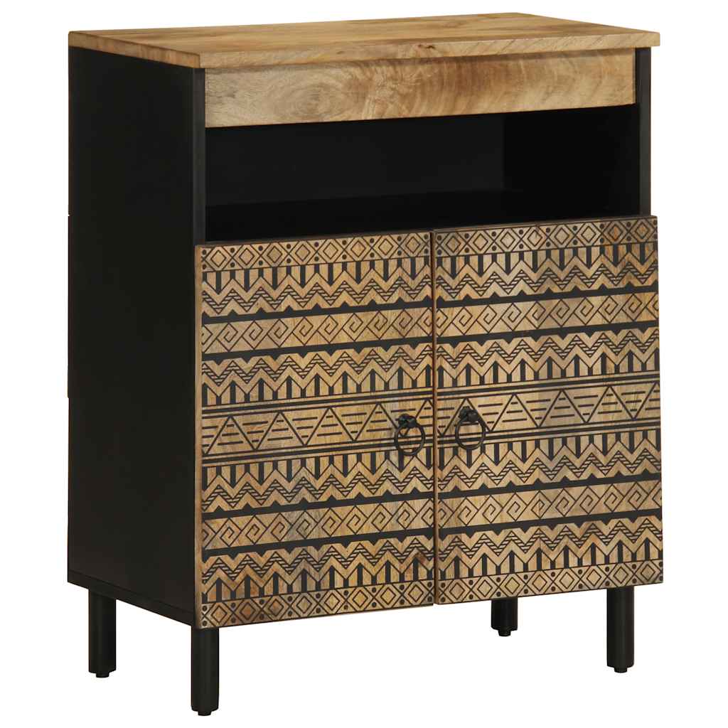 vidaXL Aparador de madera maciza de mango rugosa 60x33,5x75 cm